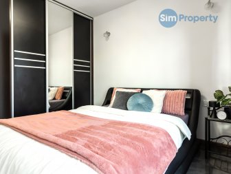 For rent cosy 3-room apartment in the new building Dorzecze Legnickiej next to Magnolia shopping center.